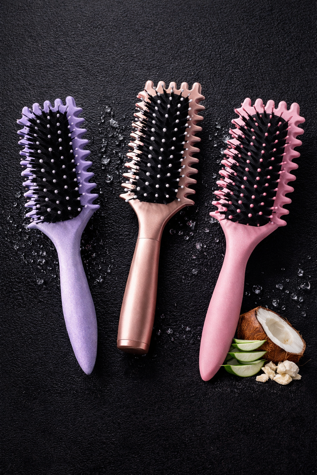 Brosse cheveux bouclés démêlantes