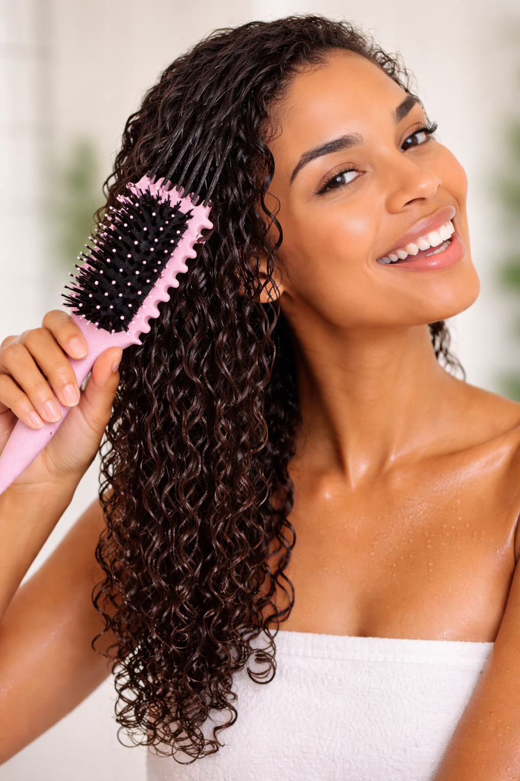 Brosse cheveux bouclés démêlantes