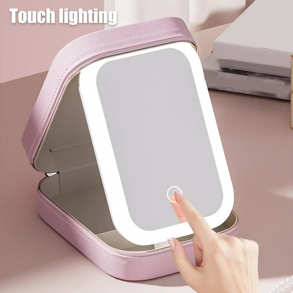 Mini Coiffeuse Portable avec Miroir LED