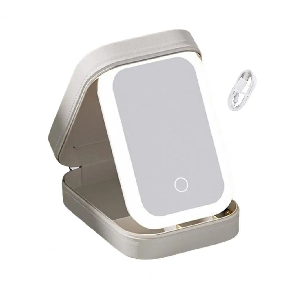Mini Coiffeuse Portable avec Miroir LED