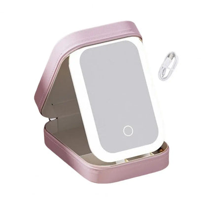 Mini Coiffeuse Portable avec Miroir LED