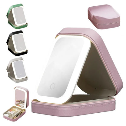 Mini Coiffeuse Portable avec Miroir LED