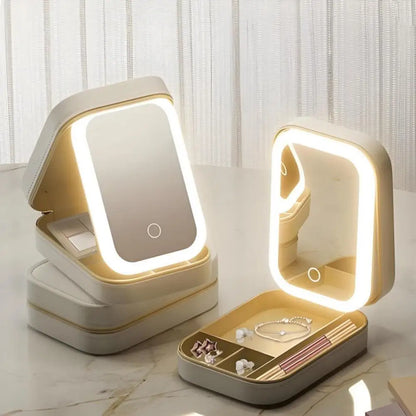 Mini Coiffeuse Portable avec Miroir LED